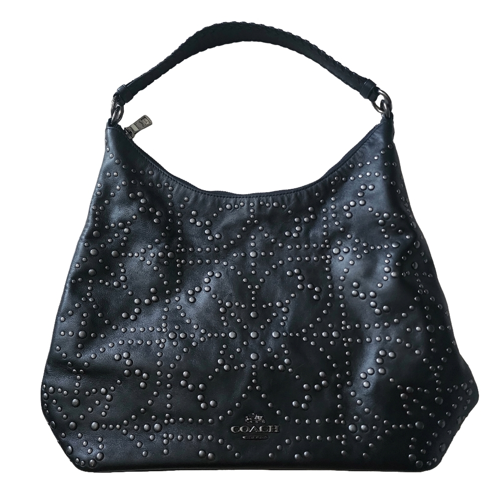 Coach F35203 Celeste studded leather crossbody hobo shoulder bag